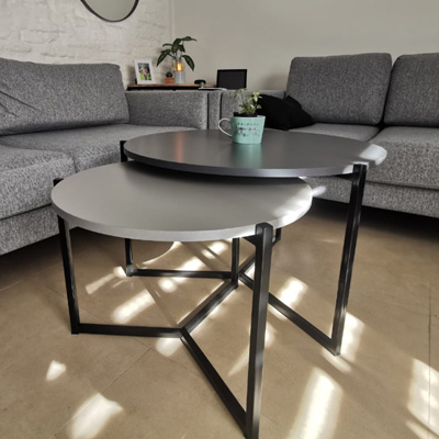 Juego de mesas ratonas redondas